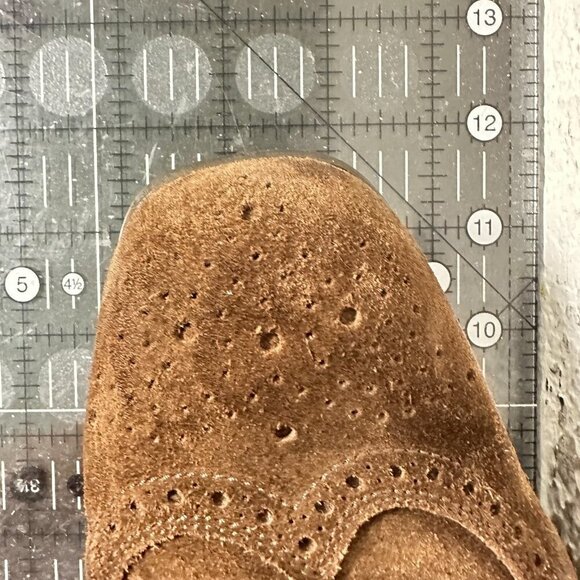 JM Weston Men Size 8.5D Brown Suede Brogue Wingtip Lace Up Oxford Dress Shoes - Picture 11 of 11